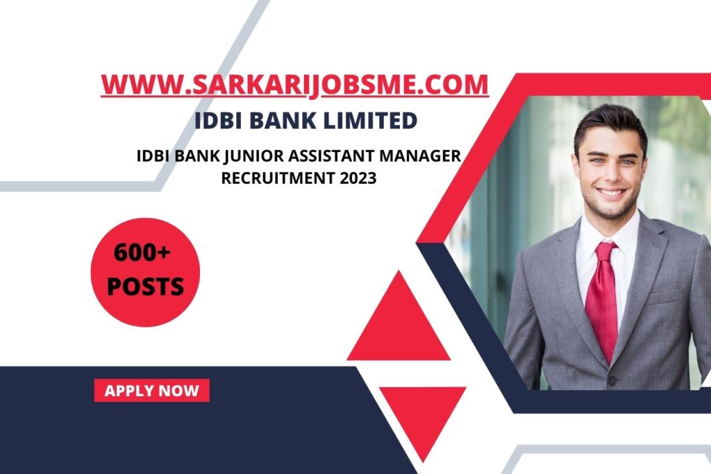 IDBI Bank Junior Assistant Manager Recruitment 2023 |IDBI Bank Junior Assistant Manager (PGDBF) | IDBI Bank Junior Assistant