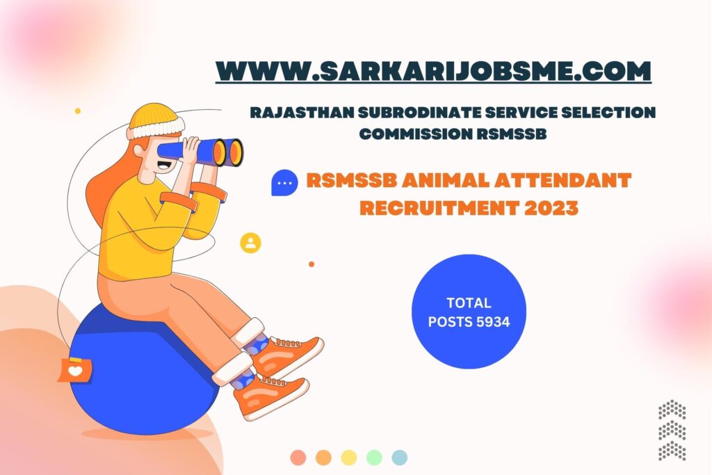 RSMSSB Animal Attendant Recruitment 2023