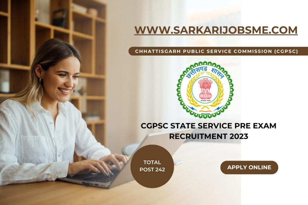 CGPSC State Service Pre Exam Recruitment 2023