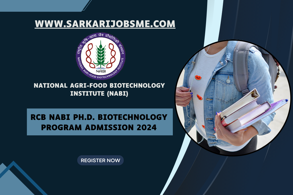 RCB NABI Ph.D. Biotechnology Program Admission 2024