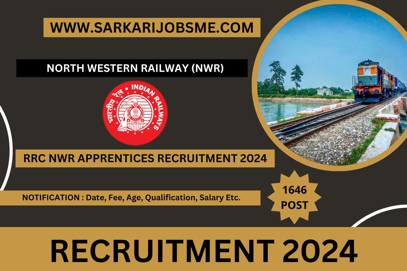 Railway RRC NWR Apprentices Online Form 2024 Sarkari Job
