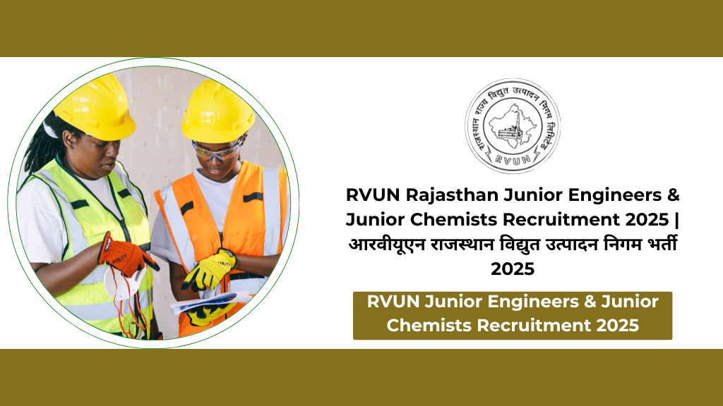 RVUN Junior Engineers & Junior Chemists Recruitment 2025